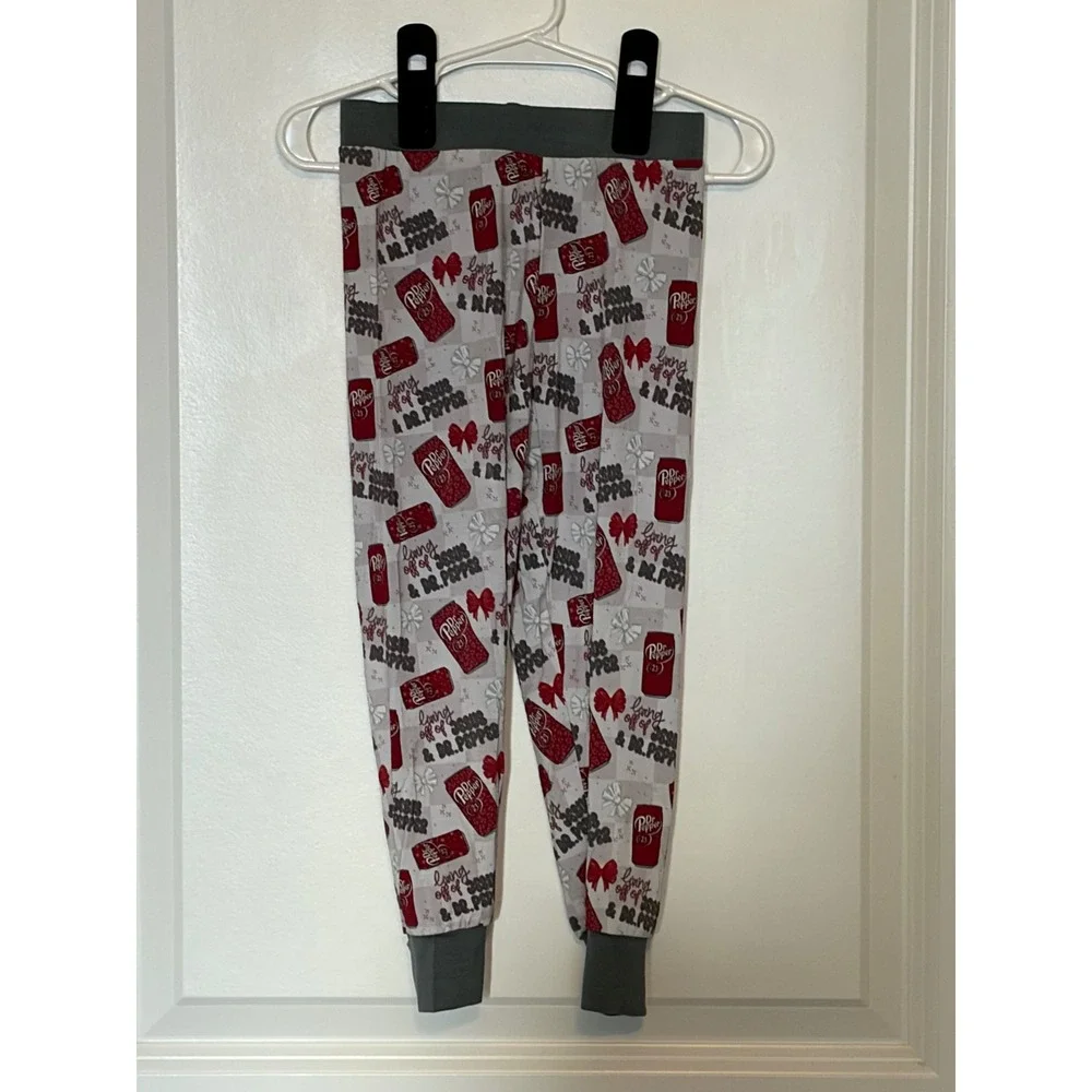 Gigi's Kids Pajama Set 4T‎ Dr Pepper Soda Print Short Sleeve Top Pants